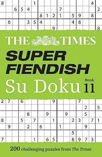 Cover of The Times Super Fiendish Su Doku Book 11 with Sudoku grids.