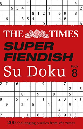 Red and black Su Doku puzzle book cover with partially completed grid.