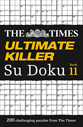 Black book cover with yellow text: "The Times Ultimate Killer Su Doku Book 11".