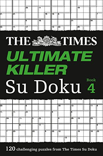 Book cover for The Times Ultimate Killer Su Doku Book 4 with puzzle backgroundsC backgrounds.