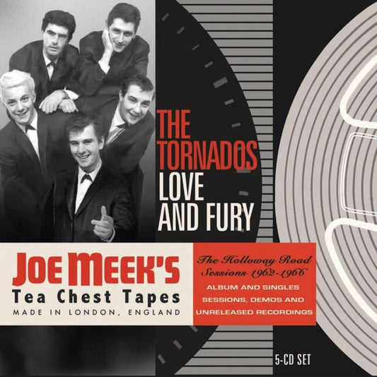 CD cover for The Tornados’ “Love & Fury” with band photo.