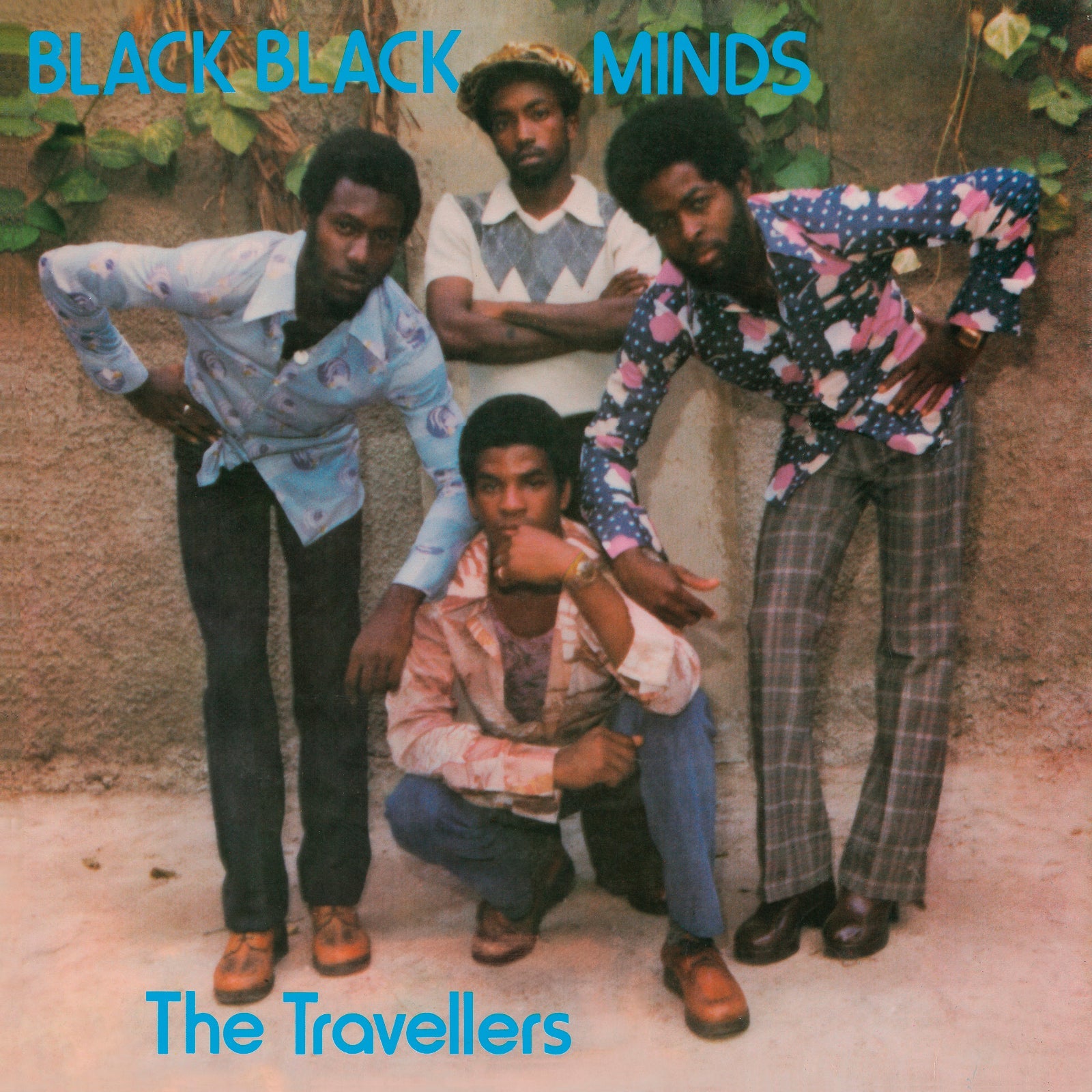 Vinyl album cover featuring four Black men in 1970s attire.