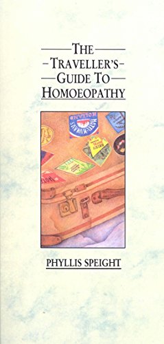 Book cover: "The Traveller’s Guide to Homoeopathy" with a vintage suitcase image.