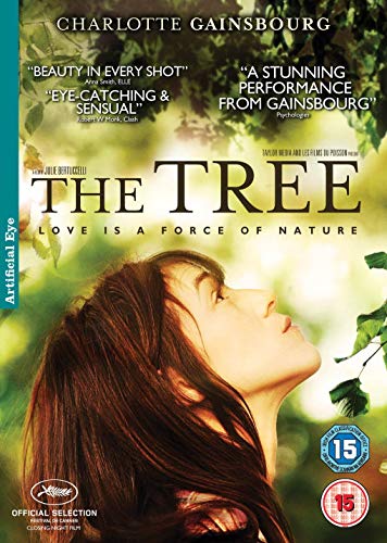 DVD cover for The Tree featuring Charlotte Gainsbourg looking upward against a leafy background.