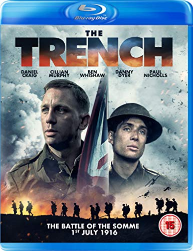 "Blu-ray case for 'The Trench' with soldiers and cloudy sky on the cover."