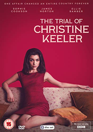 DVD cover for “The Trial Of Christine Keeler” featuring Sophie Cookson.