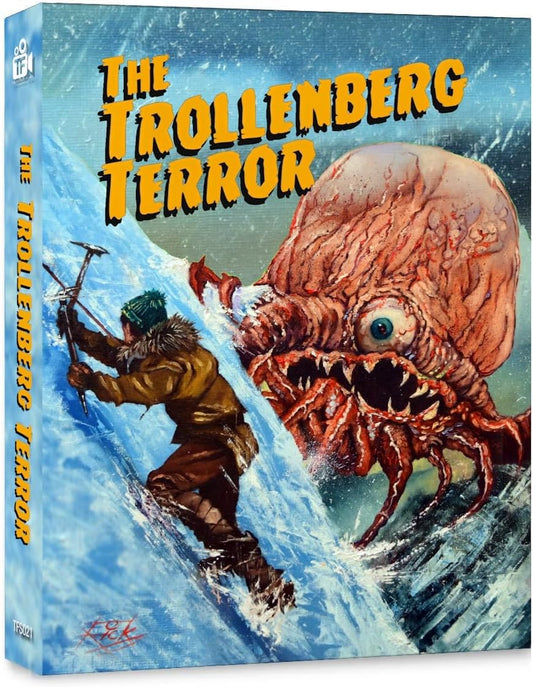 Blu-ray cover for "The Trollenberg Terror" featuring a large, monstrous creature.
