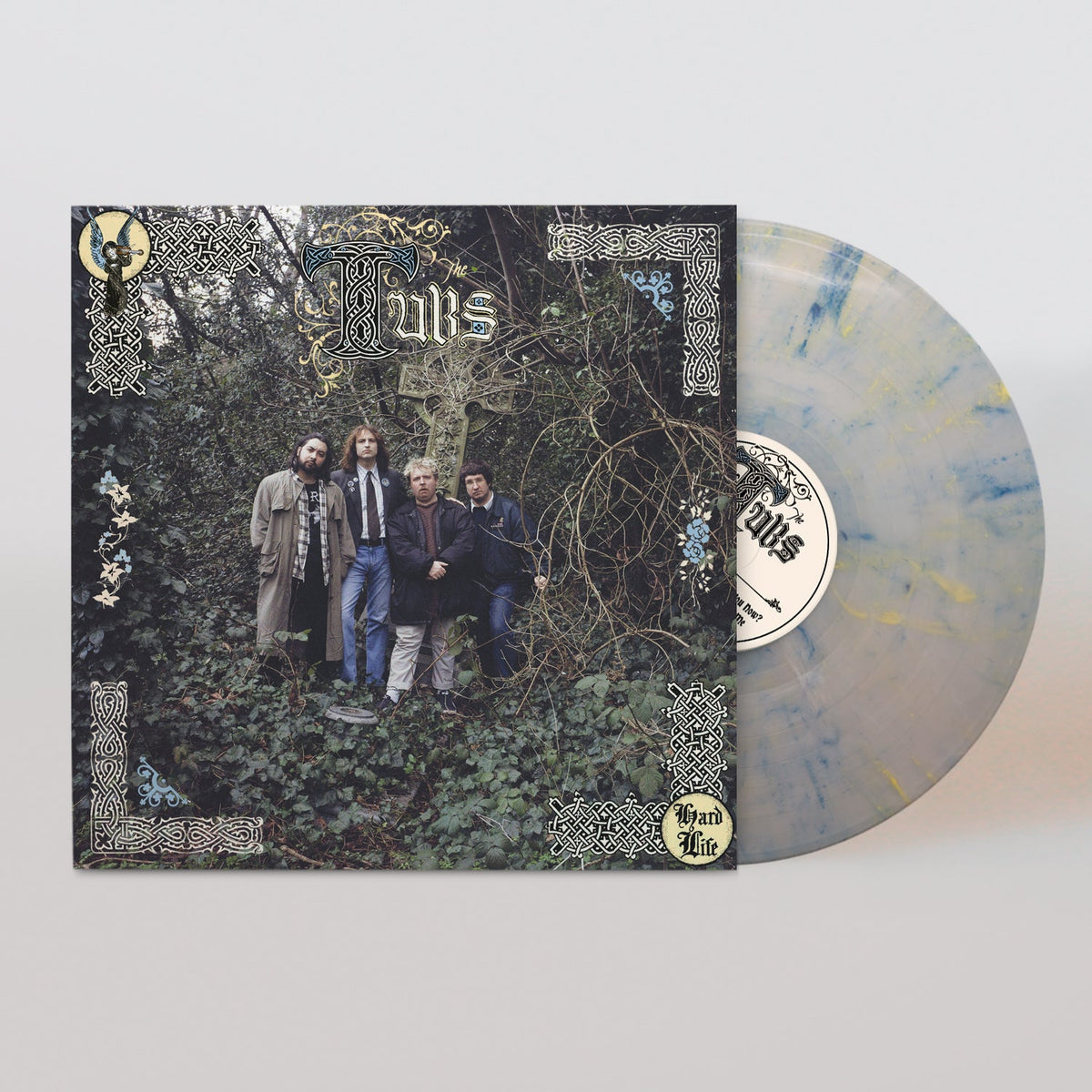 The Tubs Hard Life vinyl record cover featuring four men in a wooded area.