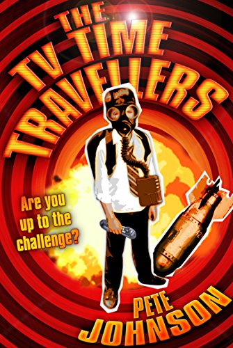 Book cover: man in gas mask with bomb, swirling red background.