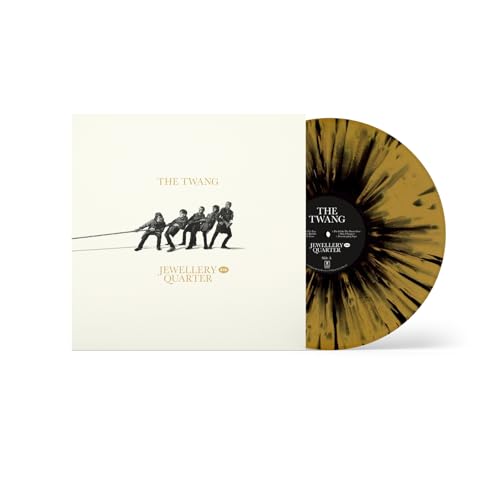 The Twang" vinyl record with a cream and gold marbled disc and cover.