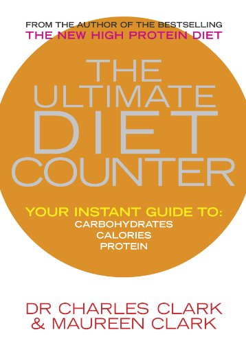Book cover: "The Ultimate Diet Counter" with orange circle design.