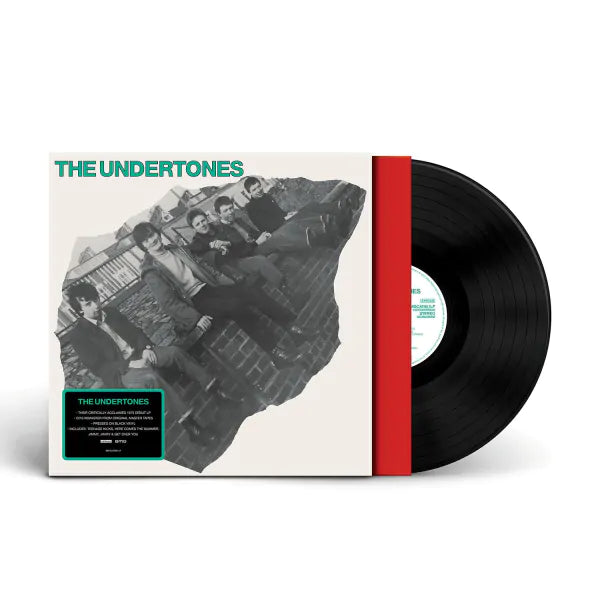 The Undertones self-titled vinyl record cover showing a black and white band photo.