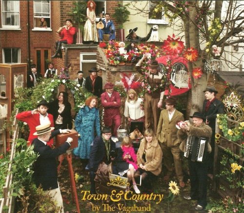 Album cover for "Town & Country" by The Vagaband, featuring a colorful, whimsical scene.