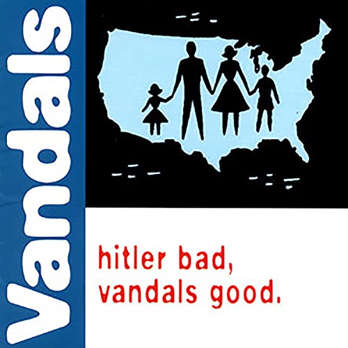 Album cover for The Vandals: a family silhouette over a US map.