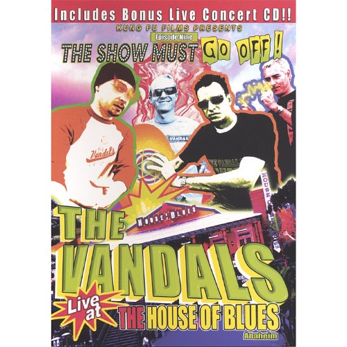 DVD cover featuring The Vandals band members with bold text and colorful background.