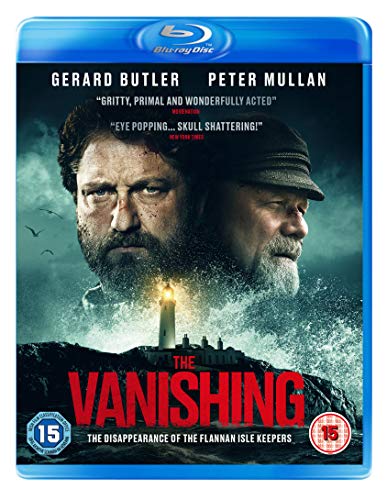 Blu-ray cover for "The Vanishing" featuring Gerard Butler and Peter Mullan.