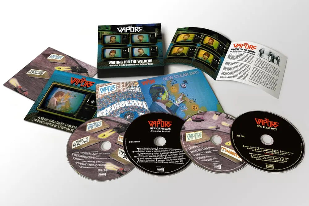 The Vapors Waiting For The Weekend 4CD box set with discs, booklet, and art.