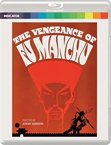 Blu-ray cover for "The Vengeance of Fu Manchu" featuring a red and black design.