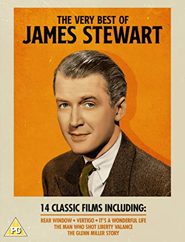 James Stewart portrait on DVD box set cover for 14 classic films.
