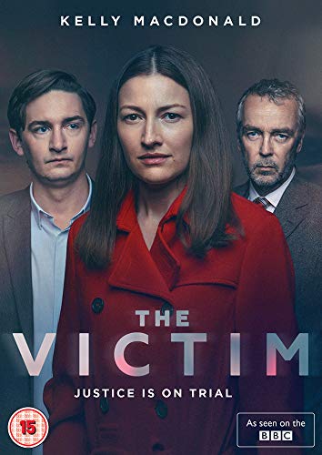 DVD cover for "The Victim" featuring three serious-looking people.