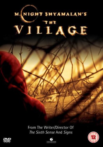 DVD cover for "The Village" featuring a child and a rural landscape.