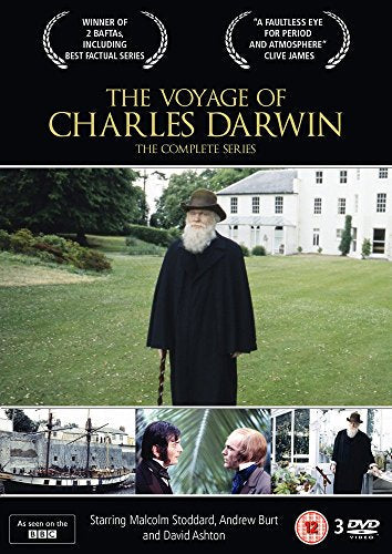 DVD cover for The Voyage of Charles Darwin featuring an older man in period clothing.