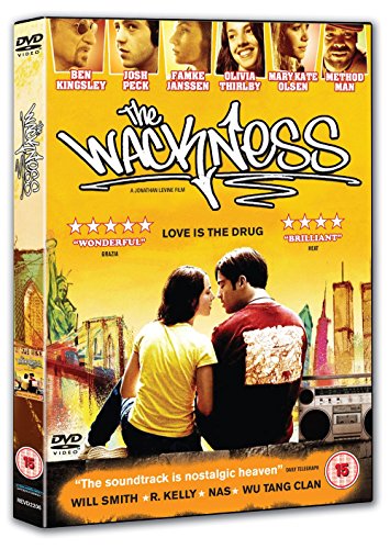 The Wackness" DVD cover featuring actors and a couple embracing.