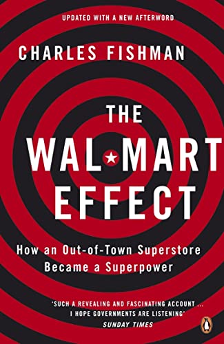 Book cover: "The WalMart Effect" with red and black spiral design.