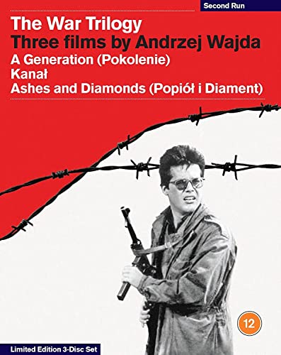 Blu-ray cover featuring a man with a machine gun behind barbed wire.