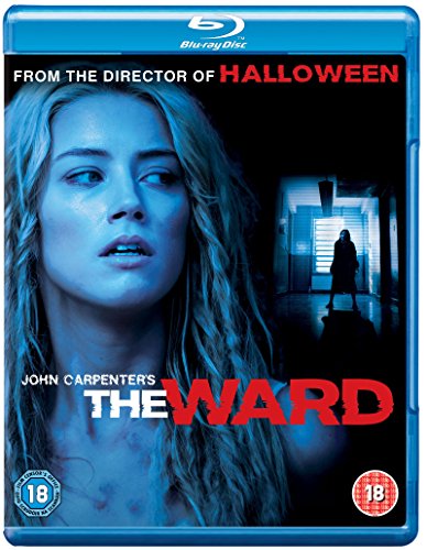 Blu-ray cover for psychological horror film "The Ward" featuring a woman's face.