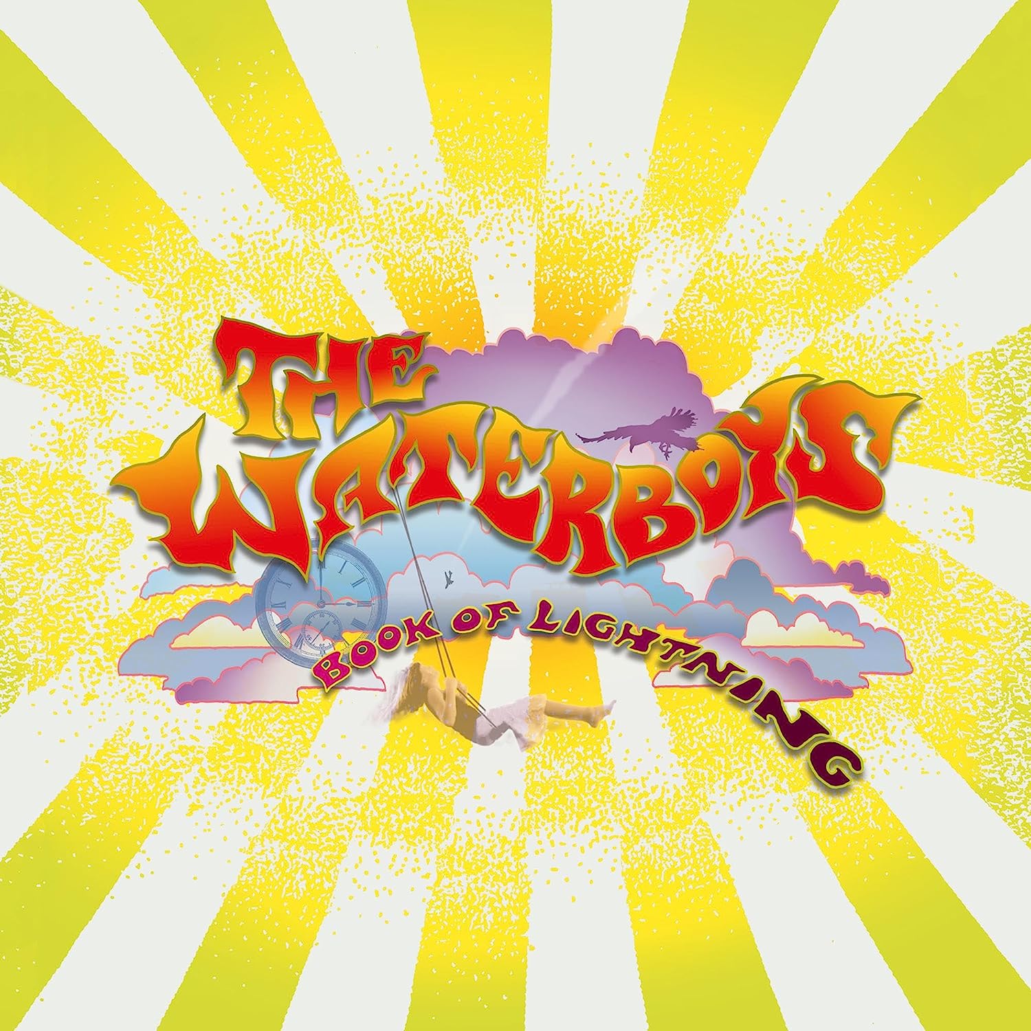 Album cover for “The Waterboys’ Book of Lightning” with surreal imagery.