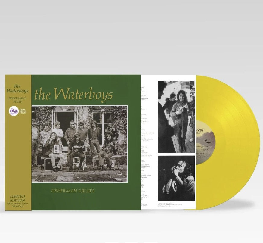 The Waterboys’ “Fisherman’s Blues” limited edition vinyl album cover with band photo.