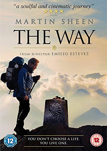 DVD cover for The Way featuring Martin Sheen hiking in a mountainous landscape.