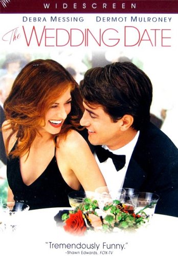 DVD cover for "The Wedding Date" featuring Debra Messing and Dermot Mulroney.