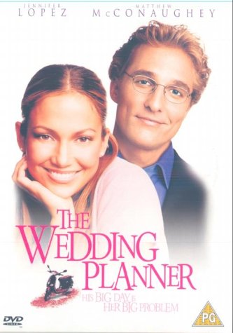 "The Wedding Planner" DVD cover featuring Jennifer Lopez and Matthew McConaughey.