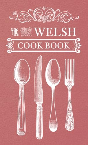 The Welsh Cook Book" cover with cutlery illustrations on a red background.