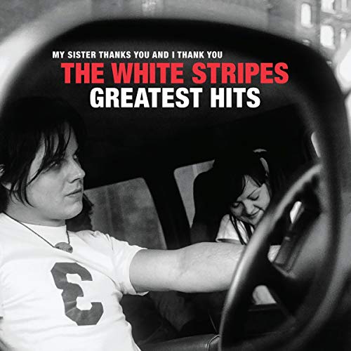 Black and white album cover for The White Stripes’ Greatest Hits.