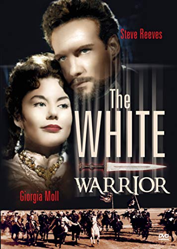 DVD cover for "The White Warrior" featuring Steve Reeves and Giorgia Moll.