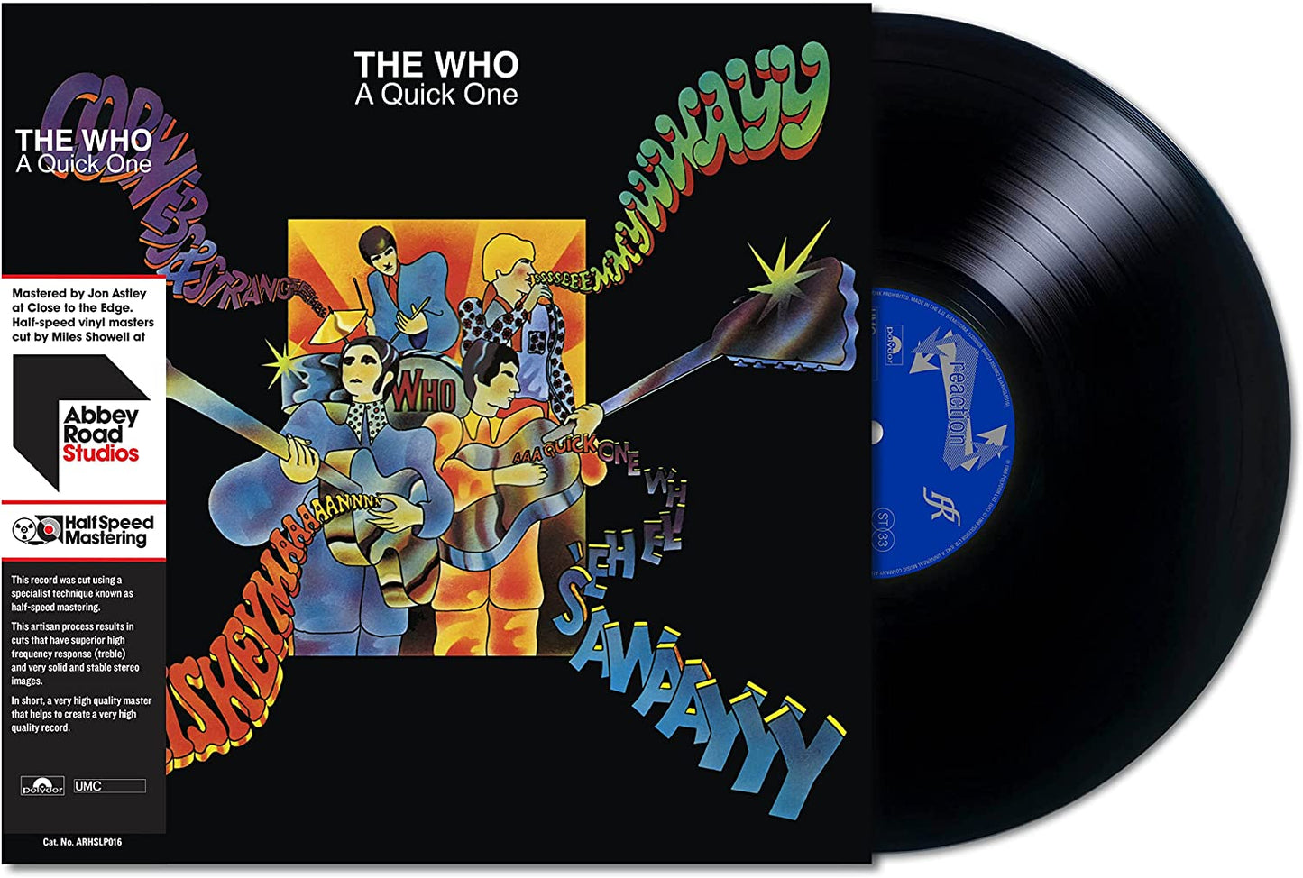 The Who’s “A Quick One” vinyl record with colorful album art.
