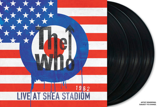 The Who album cover with American flag design and vinyl record side.