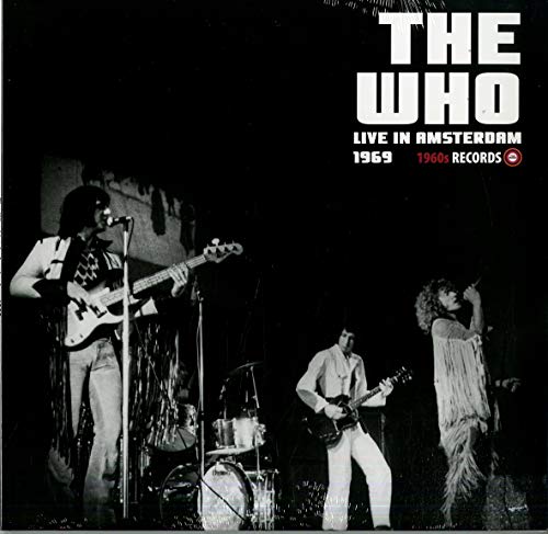 The Who performing live in 1969, vinyl record cover art.