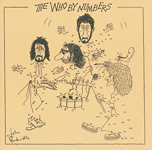The Who By Numbers" album cover: cartoon band members as a connect-the-dots image.