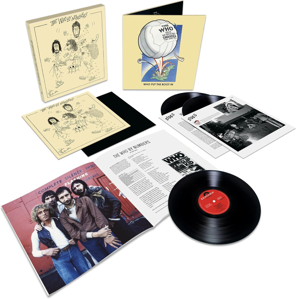 The Who's "The Who By Numbers" vinyl record and accompanying inserts.
