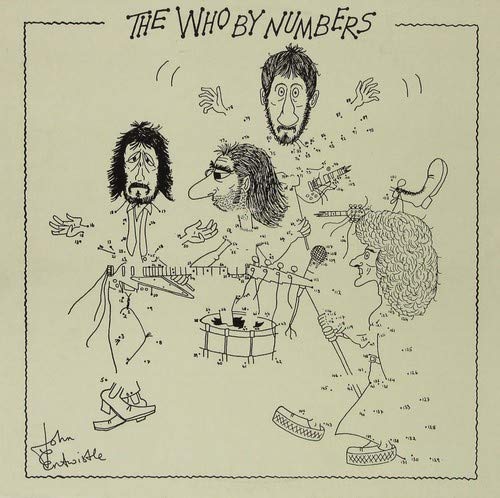 The Who's album cover featuring cartoon illustrations of the band members on a beige background.