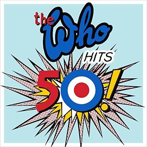 Pop art style album cover for The Who Hits 50 with a target graphic.