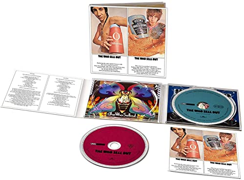 The Who Sell Out CD set with album artwork, tracklist, and two discs.
