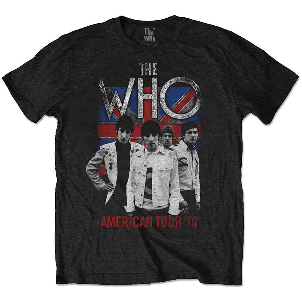 Black t-shirt with The Who’s 1979 American tour logo, size XX-Large.