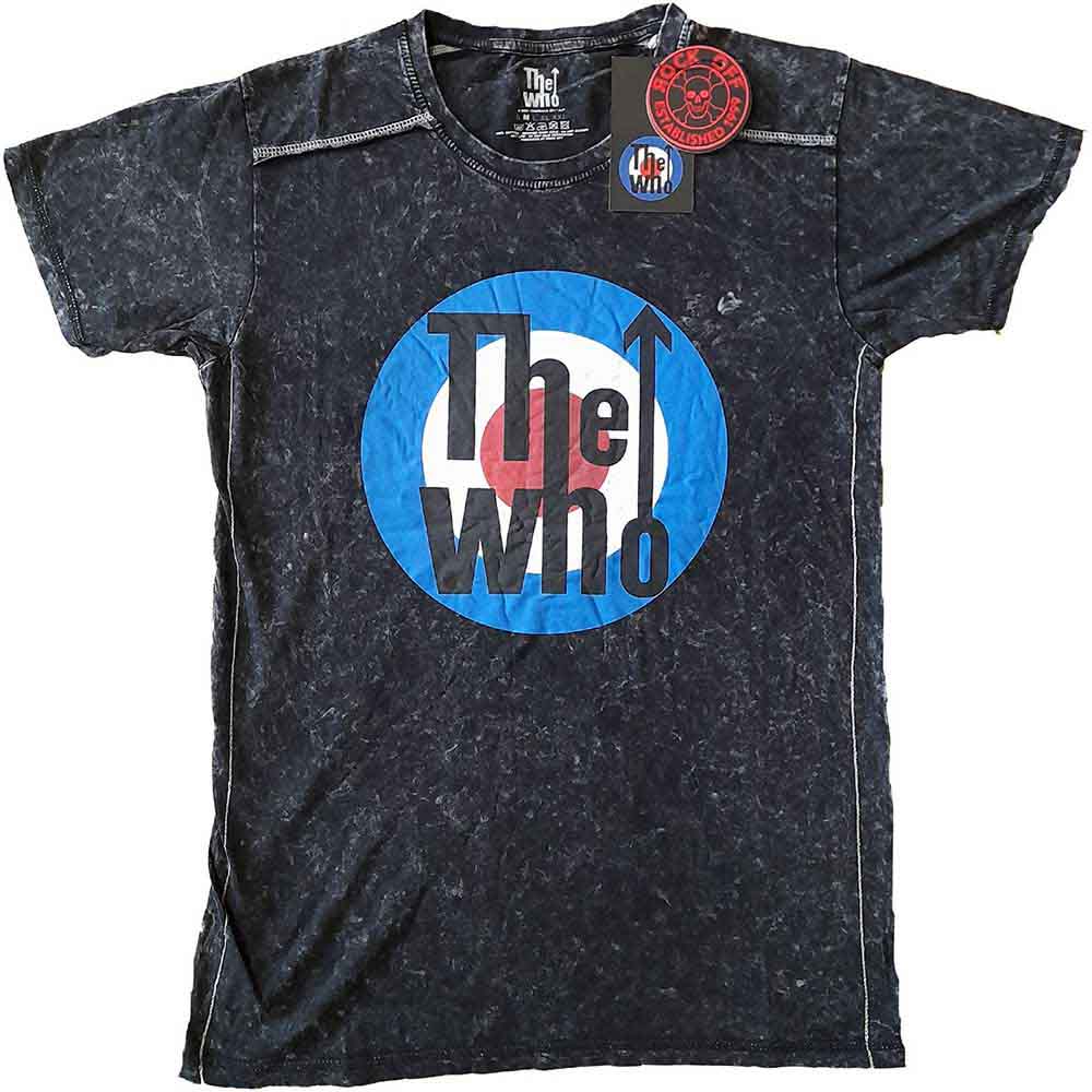Medium, washed grey t-shirt with a Target bullseye logo and "The Who" text.