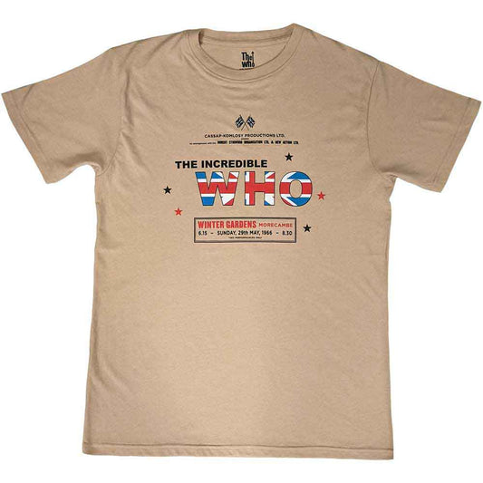 Black unisex t-shirt featuring The Who logo and The Incredible text graphic.
