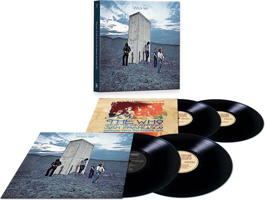 The Who’s “Who’s Next” 4LP vinyl box set with records and inserts.